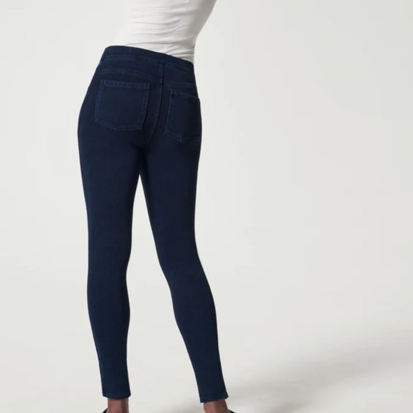 Spanx Jean-ish Ankle Leggings Dark Wash size large - Picture 4 of 8